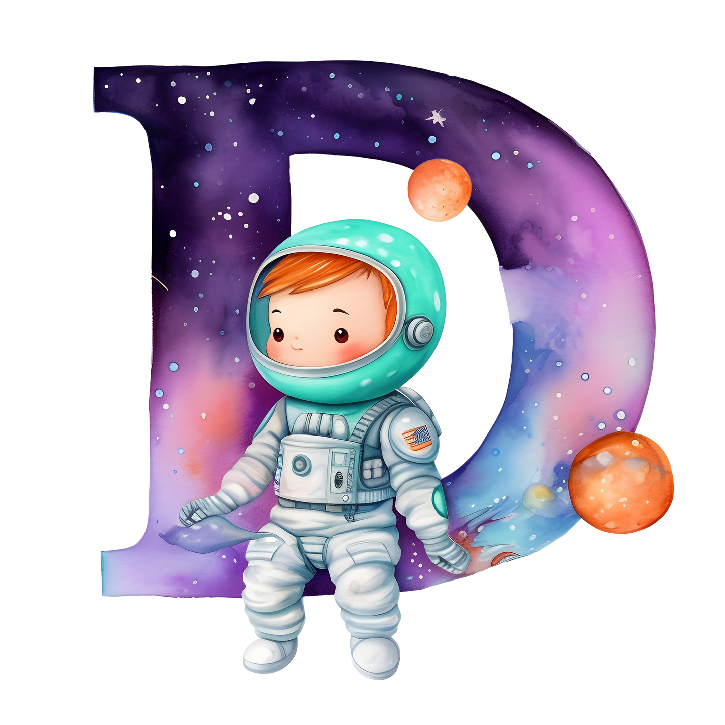 Illustrated Alphabet Mug - Astronaut