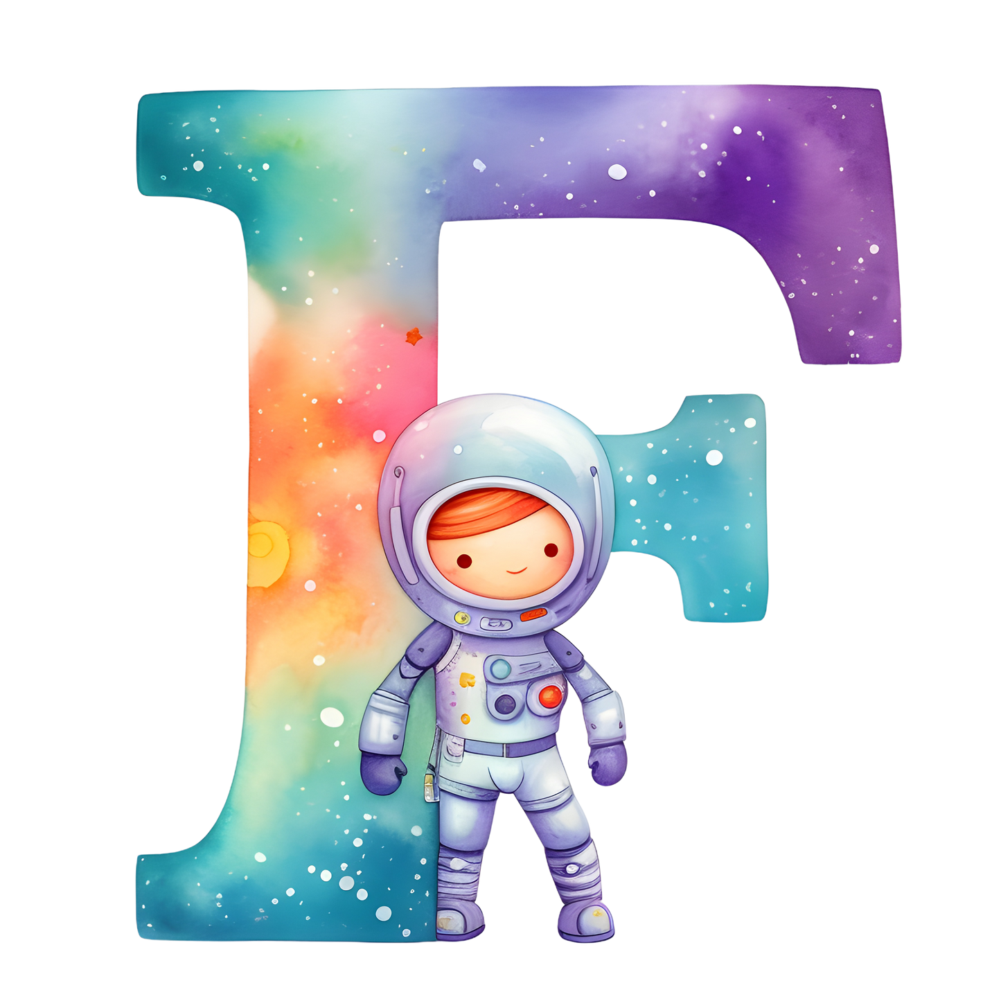 Illustrated Alphabet Mug - Astronaut