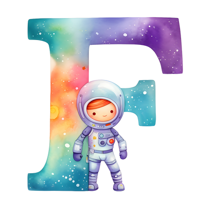 Illustrated Alphabet Mug - Astronaut