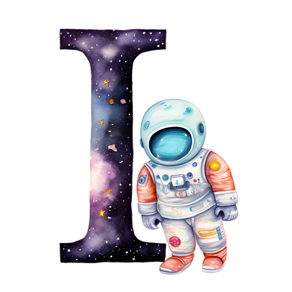 Illustrated Alphabet Mug - Astronaut