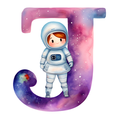 Illustrated Alphabet Mug - Astronaut