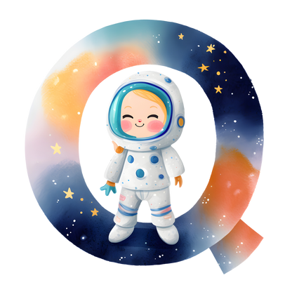 Illustrated Alphabet Mug - Astronaut