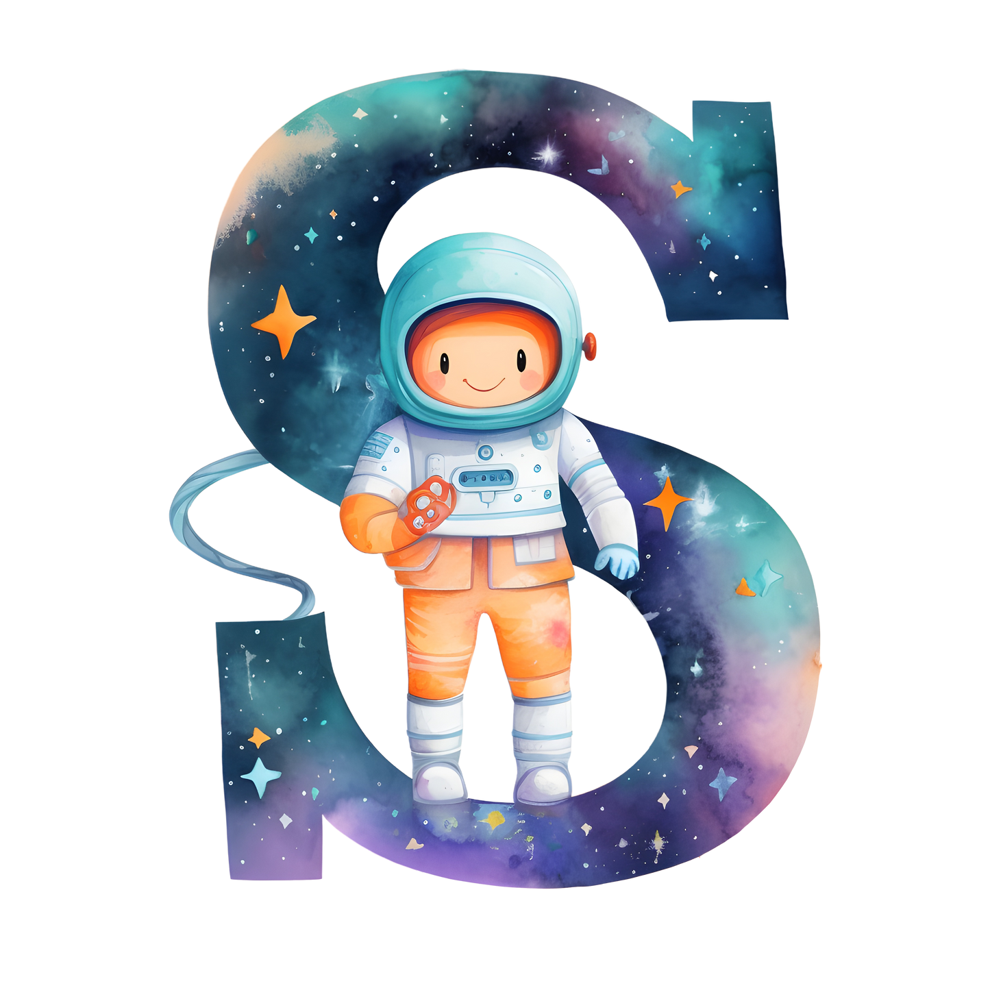 Illustrated Alphabet Mug - Astronaut