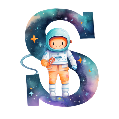 Illustrated Alphabet Mug - Astronaut