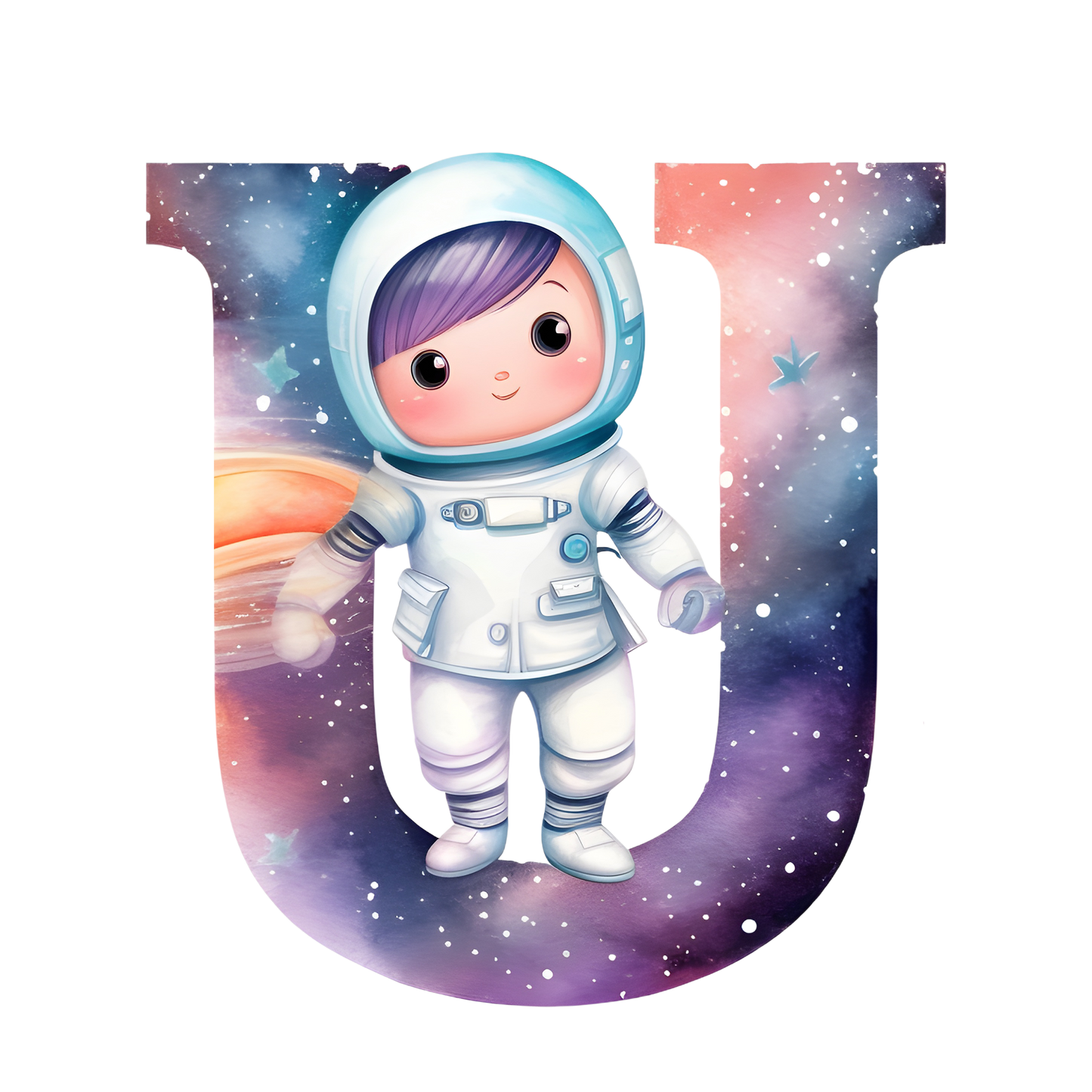 Illustrated Alphabet Mug - Astronaut