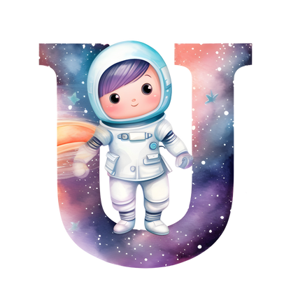 Illustrated Alphabet Mug - Astronaut