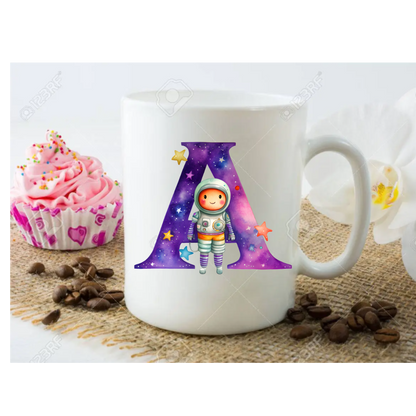 Illustrated Alphabet Mug - Astronaut